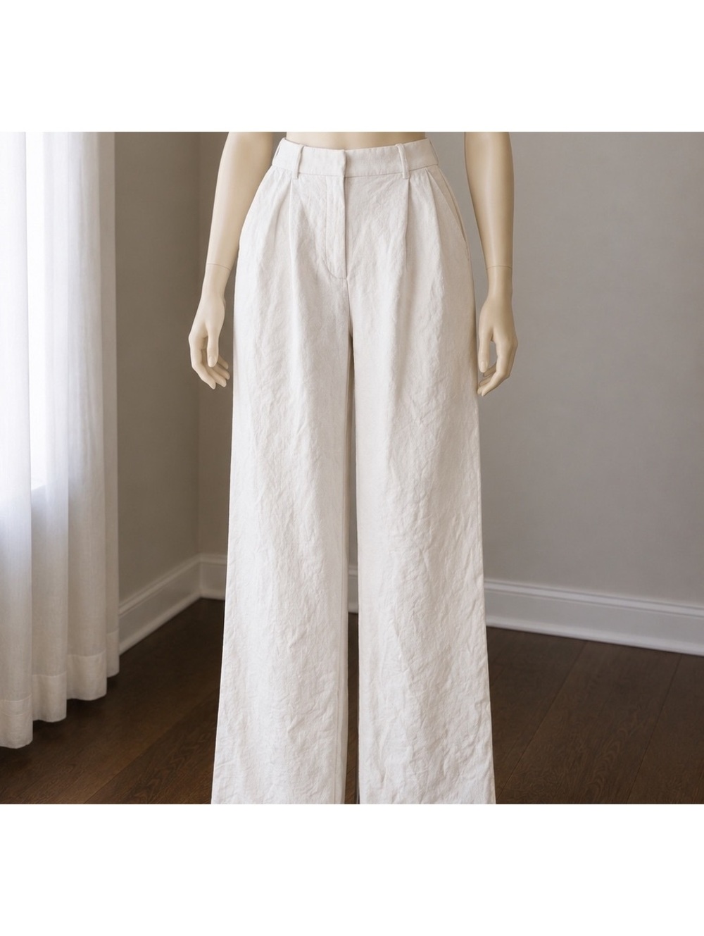 Abercrombie & Fitch Women’s 32/14 White Wide Leg Dress Pants High Rise Trouser